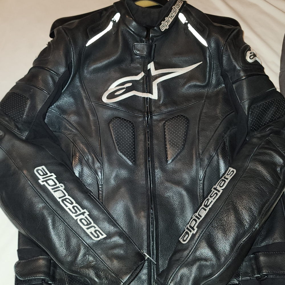 Used Alpinestars GP Plus R Black Leather Motorcycle Jacket